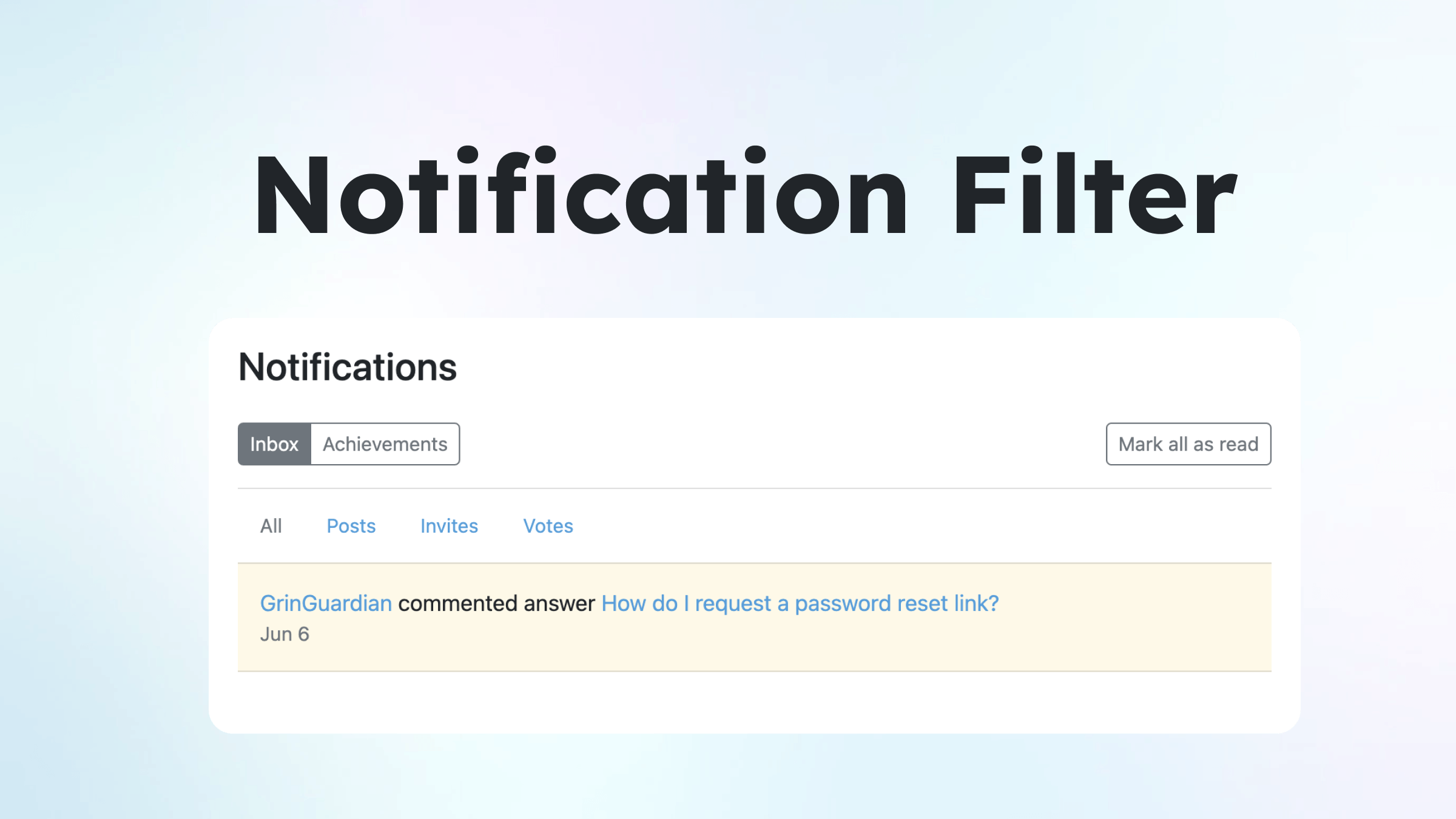 Notification Filter